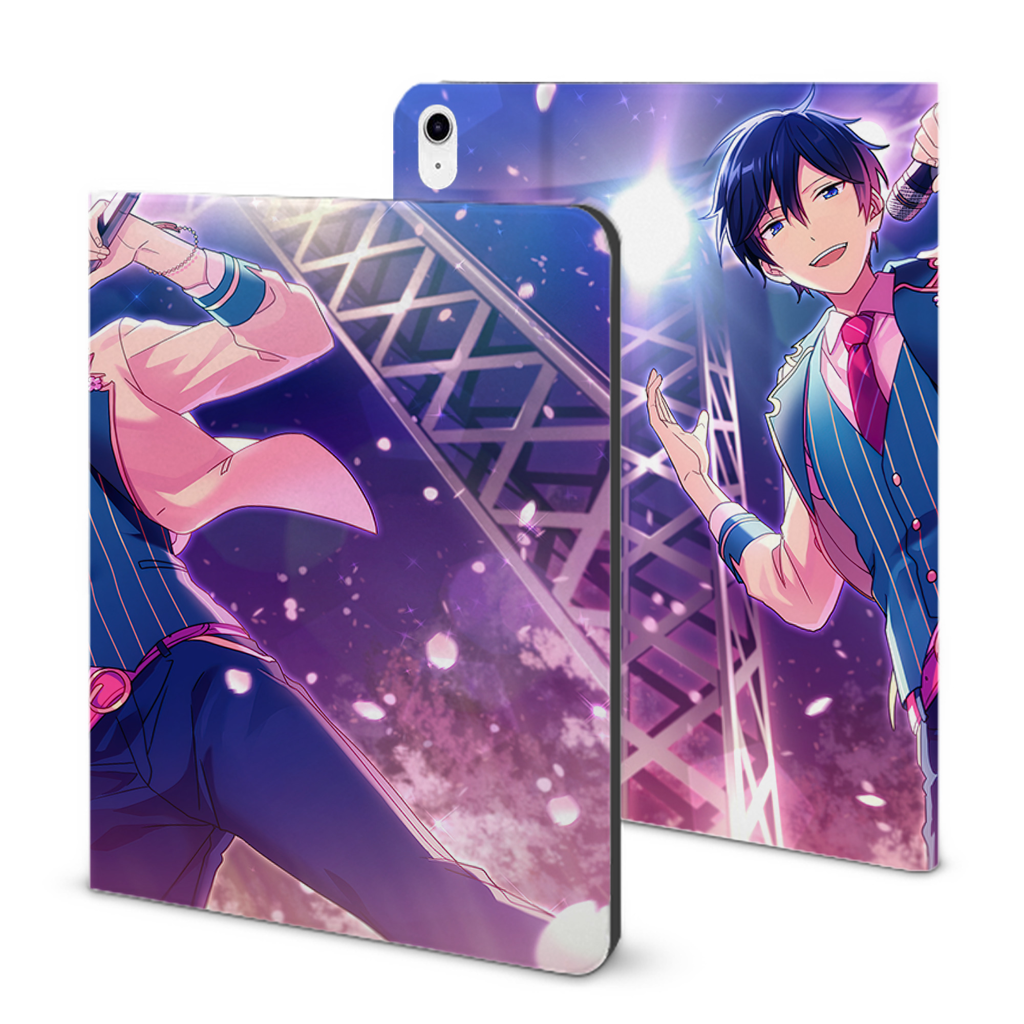 （画像用） あんさんぶるスターズ! Ensemble Stars IPad ケース ブック型 PUレザー TPU 耐衝撃 軽量 薄型 ペン収納なし 全面保護 IPad 各モデル対応